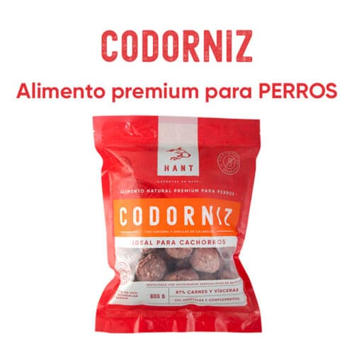 codorniz alimento premium para perros hant